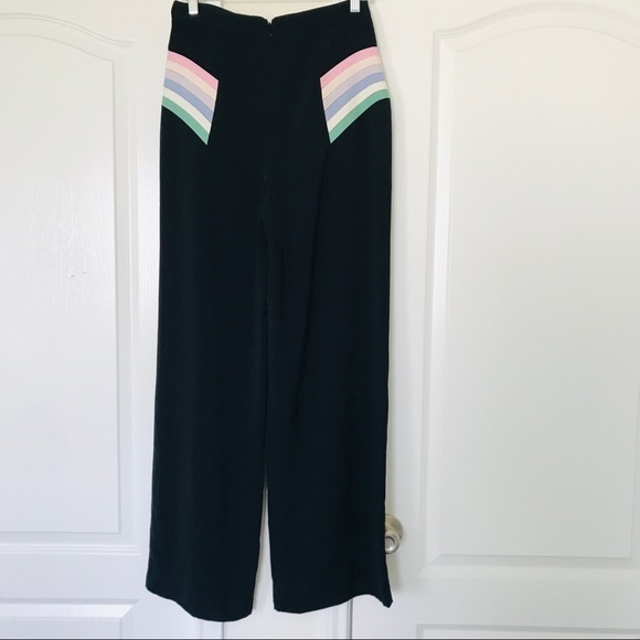 Dear Drew Art Deco Wide Leg Y2K Pants size 2 - Picture 3 of 9
